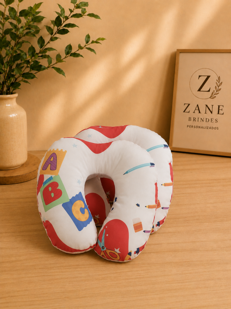 Almofada de pescoço personalizada para viagem